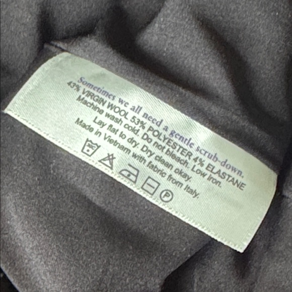 MM Lafleur gray wool stretch blend matching blazer pantsuit set size 8 - Picture 16 of 16